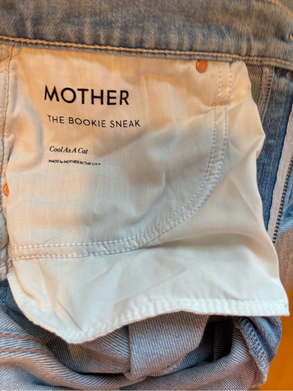 Mother Denim "The Bookie Sneak" jeans Cool As A Cat wash wide leg high waist 31 - Picture 6 of 6